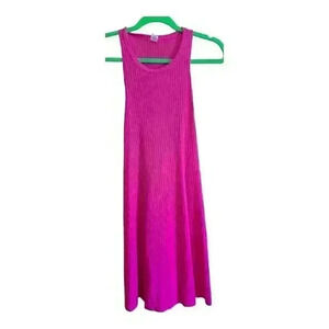 Freshwater Womens XL Tank Beach Cover Up Dress‎ Pink Sleeveless Scoop Neck